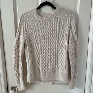 GAP Crew Neck Cable Knit Sweater, 100% Cotton